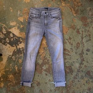 Mother The Looker Ankle Fray Jeans All Nighter 25